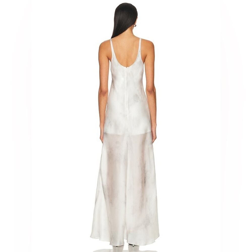 Grace Ling Silk Bias Slip Dress in Ash White L - Picture 10 of 15